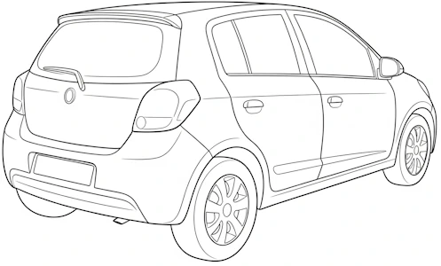 Back-right view of the vehicle