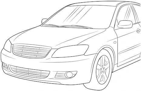 Front-left view of the vehicle