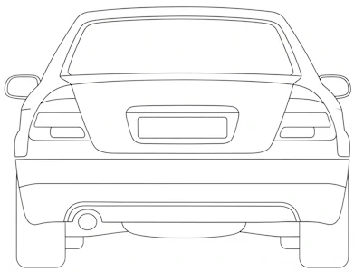 Rear view of the vehicle