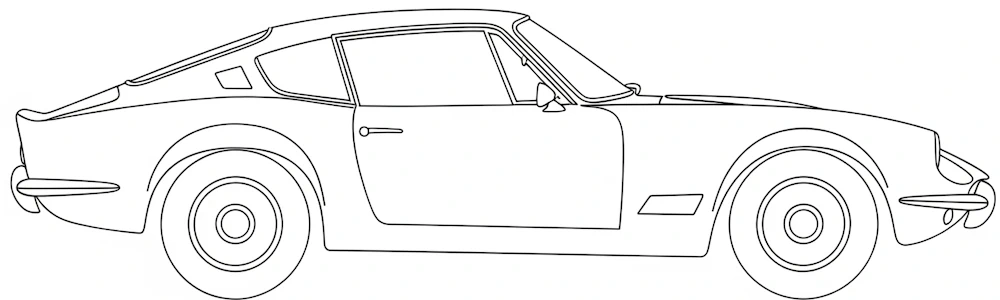 Side view of the vehicle